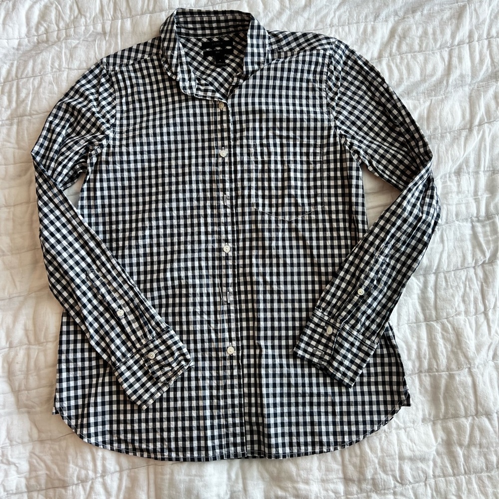 J crew women’s gingham button down